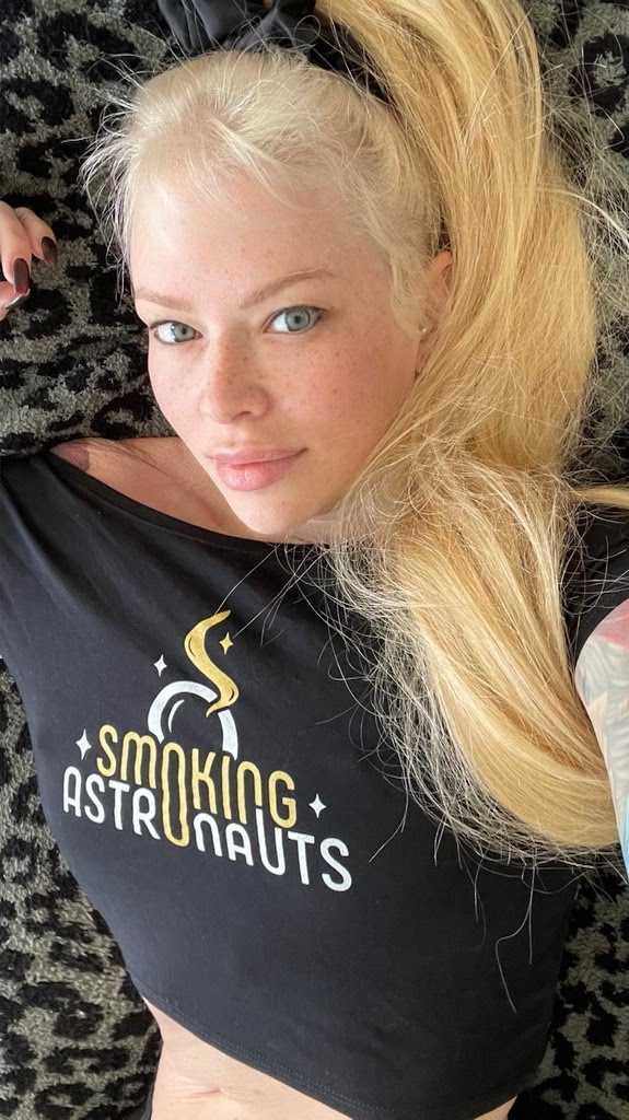 Jenna Jameson wearing Smoking Astronauts