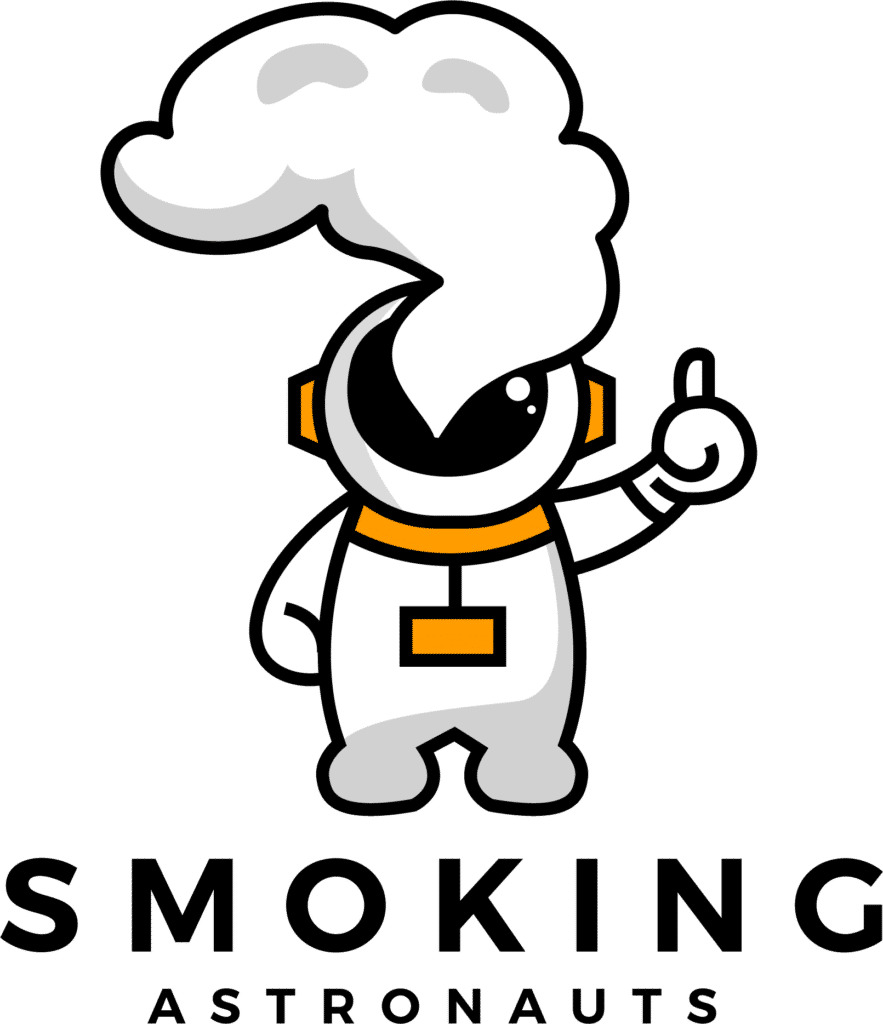 The original Smoking Astronauts logo